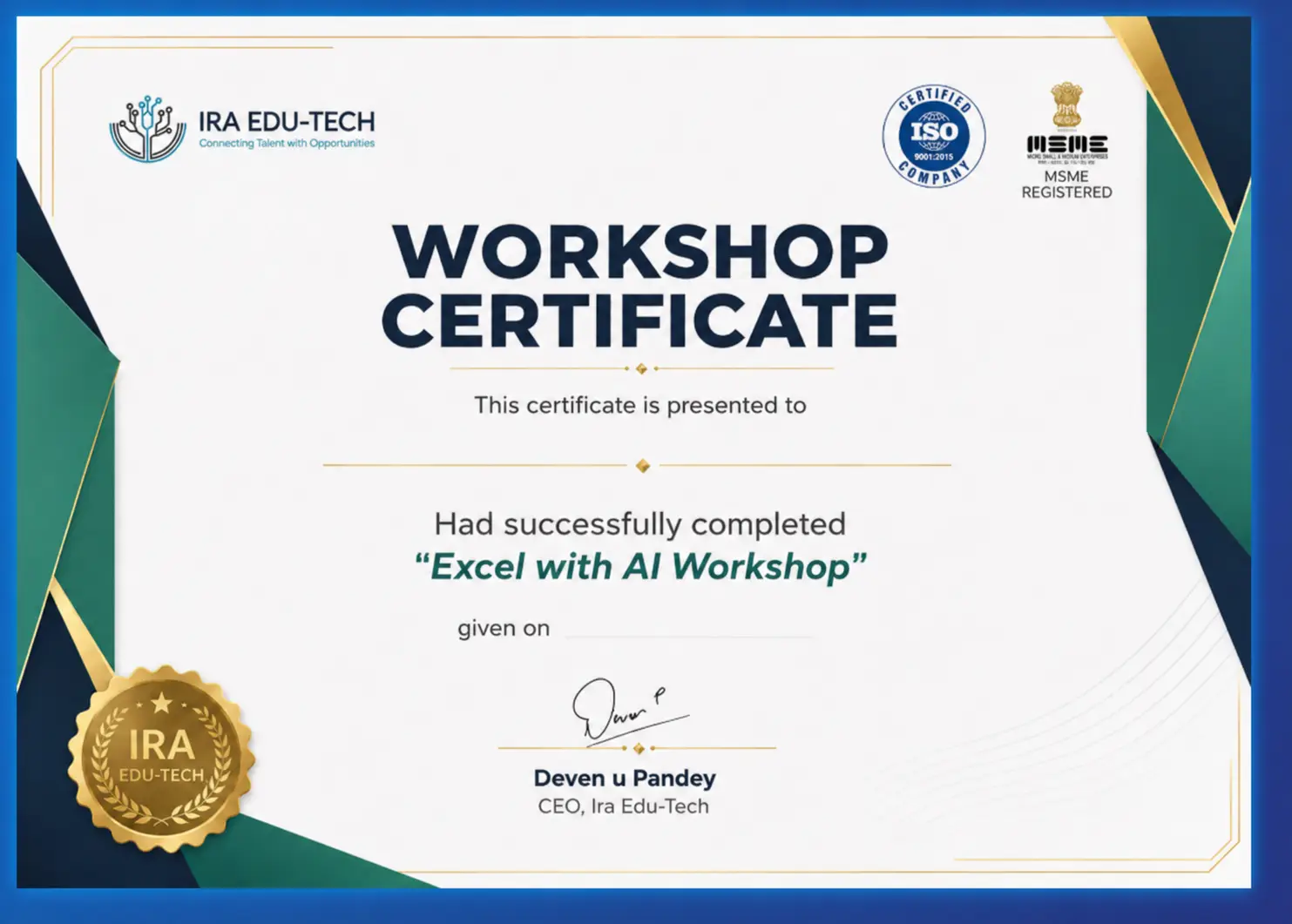 Workshop Certificate